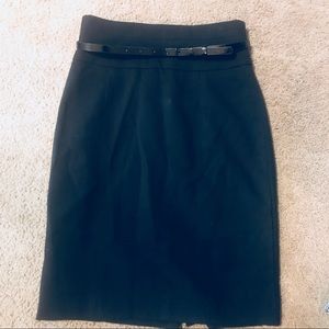 Black H&M belted pencil skirt - size 2